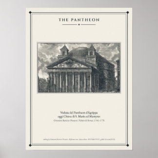 Pantheon Rom Piranesi Veduta Poster