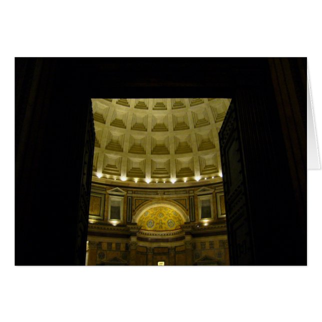 pantheondörröppning hälsningskort (Framsidan Horizontal)