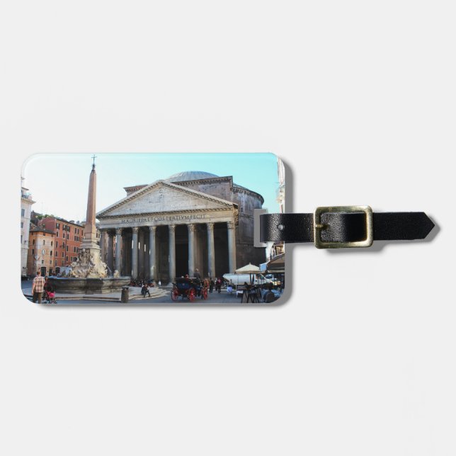 Pantheonen i Rome, italien Bagagebricka (Horisontell Framsida)