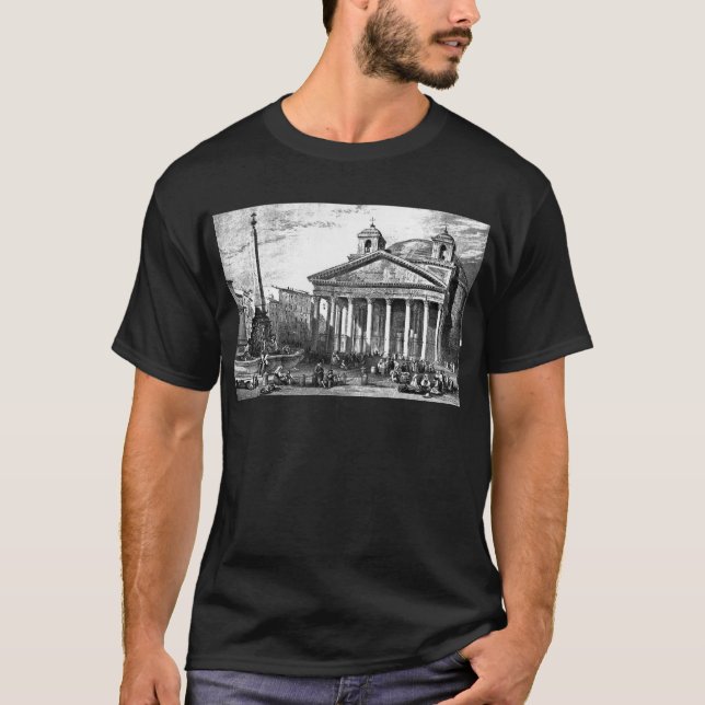Pantheonen i Rome som drar vid Leitch Tee Shirt (Framsida)