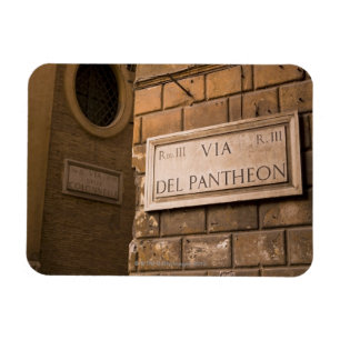 Pantheonen undertecknar, Rome, italien Magnet