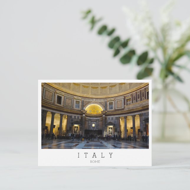 Pantheons insida, Rom, Italien Vykort (Stående Fram)