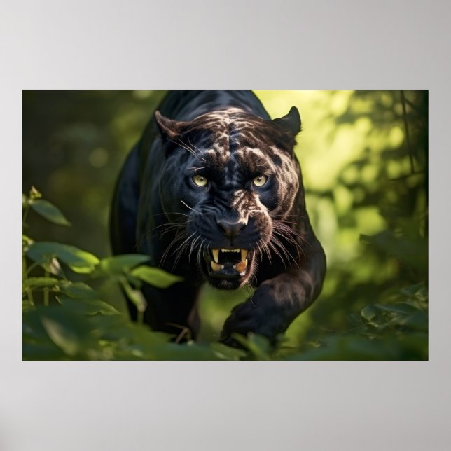 Panther Animal Nature Majestic Vild Poster (Framsidan)