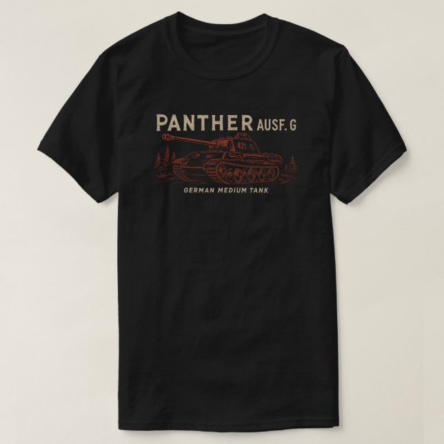 Panther Ausf. G - WW2 Tank  T Shirt (Design framsida)