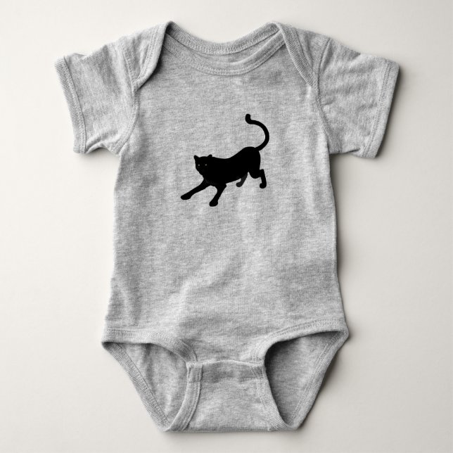 Panther Baby Bodykostydräkt T Shirt (Framsida)