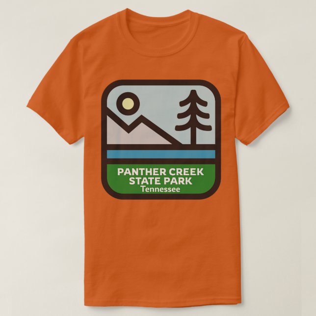 Panther Bäck State Park Tennessee Simple Line Art T Shirt (Design framsida)