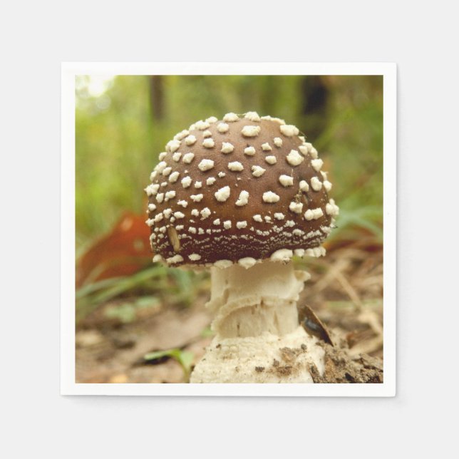 Panther Cap Mushroom Pappra Napkins Pappersservett (Framsidan)