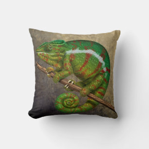Panther Chameleon Digital Painting Kudde
