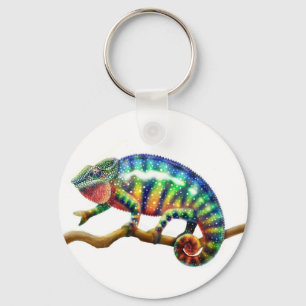 Panther Chameleon Keychain Nyckelring