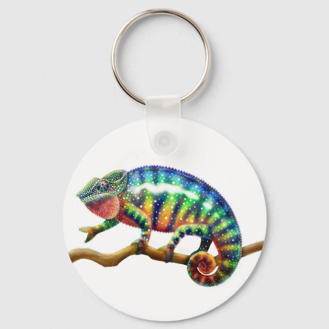 Panther Chameleon Keychain Nyckelring (Framsida)
