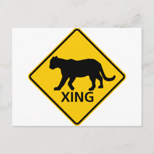 Panther Crossing Highway-tecken Vykort