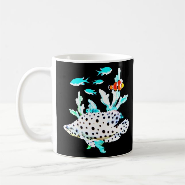Panther Grouper Clown Fish Saltwater Tropical Aqua Kaffemugg (Vänster)