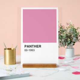 Panther Movie Rosa - vit bakgrund