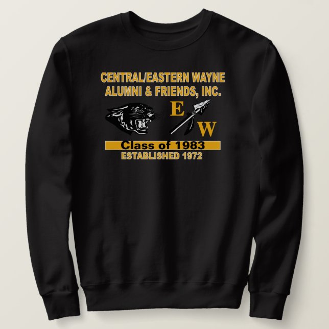 Panther och EW Black Sweatshirt (Design framsida)