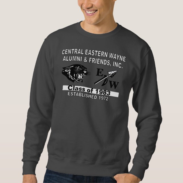 Panther och EW Mörk Grått Sweatshirt (Framsida)