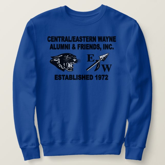 Panther och EW Royal Blue Sweatshirt (Design framsida)