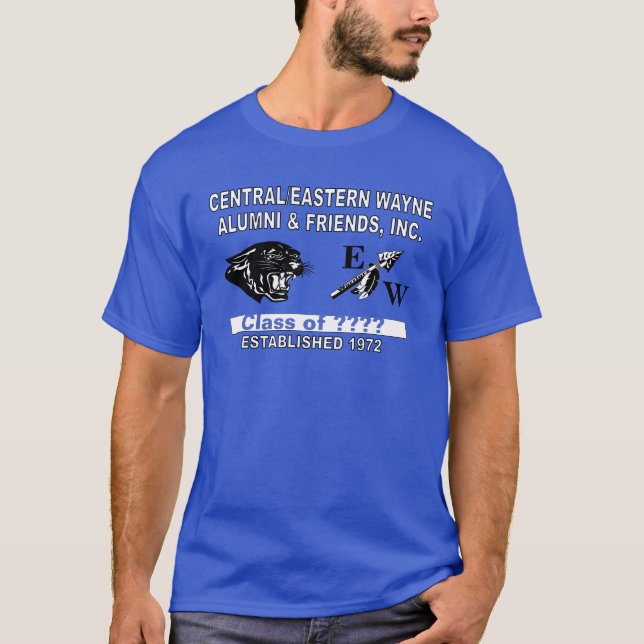 Panther och Trending EW Deep Royal Blue T Shirt (Framsida)