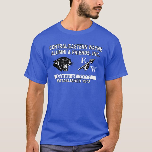 Panther och Trending EW Deep Royal Blue T Shirt (Framsida)