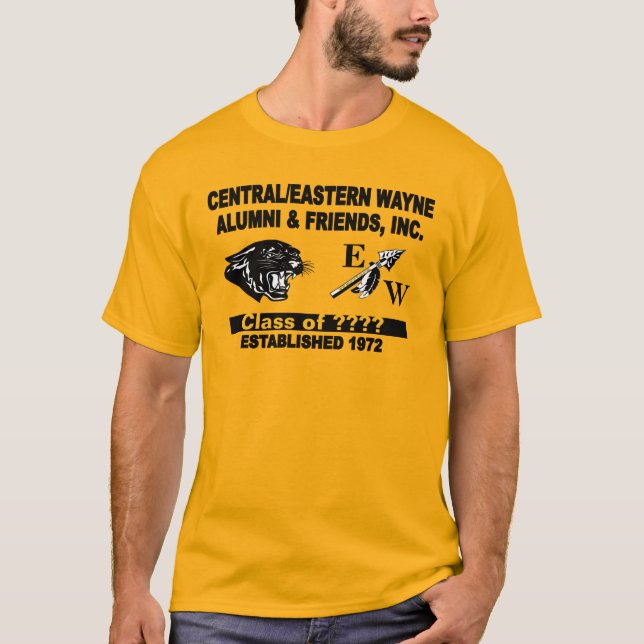 Panther och Trending EW Guld T-Shirt (Framsida)
