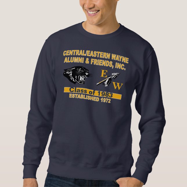 Panther och Trending EW Navy Blue Sweatshirt (Framsida)