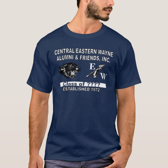 Panther och Trending EW Navy Blue T Shirt (Framsida)