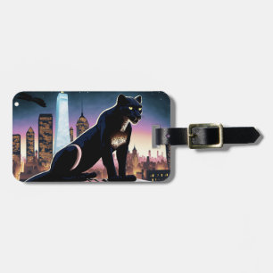 Panther över New Yorks tak över natten Bagagebricka