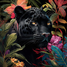 Panther Peeking Out Jungle Jigszle Puzzle