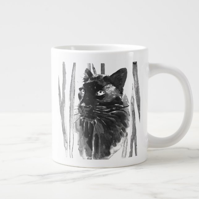 Panther Porträtt Jumbo Mugg (Höger)