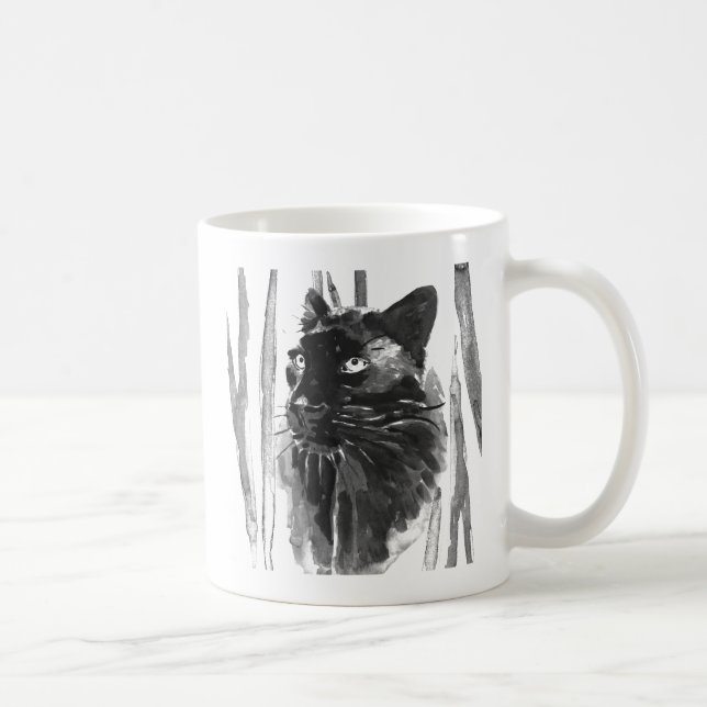 Panther Porträtt Kaffemugg (Höger)