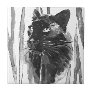 Panther Porträtt Kakelplatta
