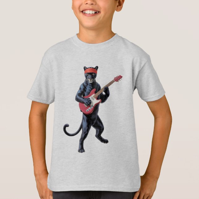 Panther Rock Star Kids T-Shirt (Framsida)