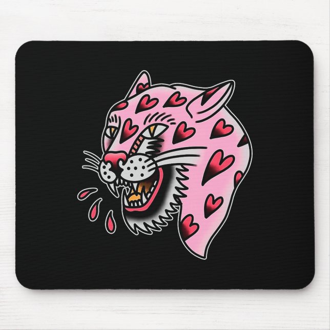 Panther Rosa X Heart Love Traditionell Flash Premi Musmatta (Framsidan)