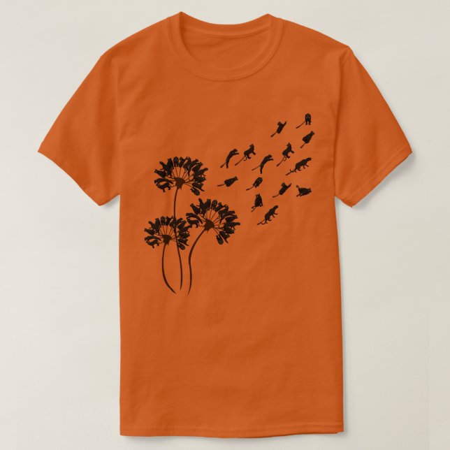 Panther Shirt Dandelion Panther Älskare T Shirt (Design framsida)