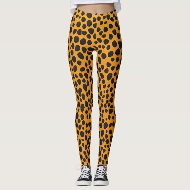Panther Spots Animal Skin mönster Leggings (Framsida)