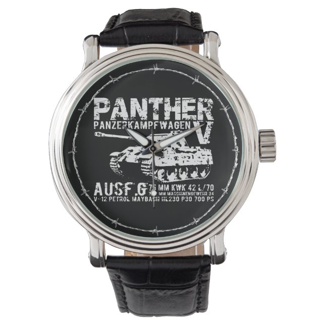 Panther Tank eWatch Watch Watch Armbandsur (Framsida)