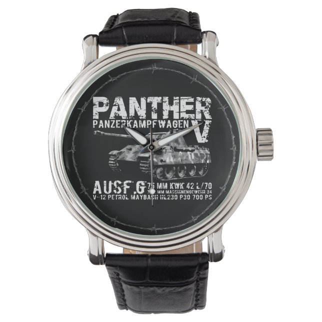 Panther Tank eWatch Watch Watch Armbandsur (Framsida)
