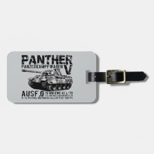 Panther Tank Luggage Tag Bagagebricka