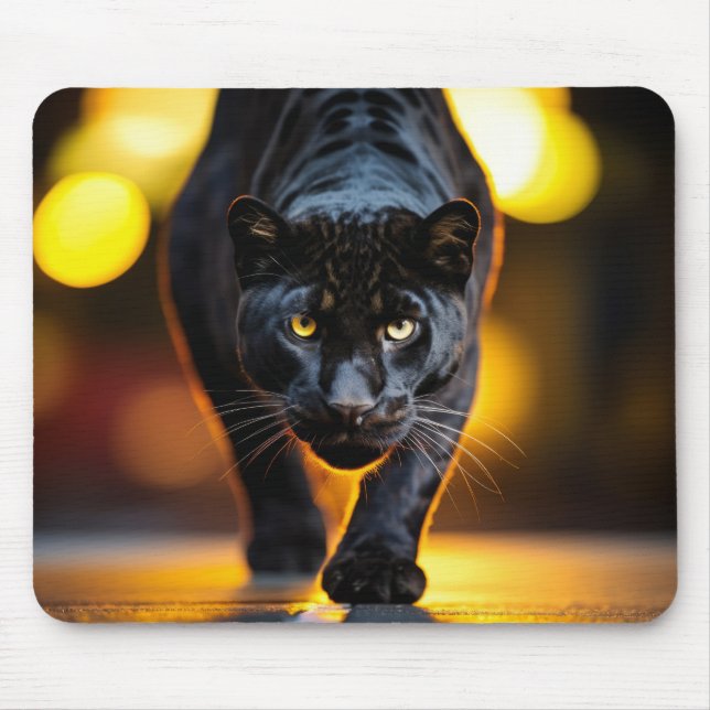 Panther Wildlife Animal på gatan Musmatta (Framsidan)