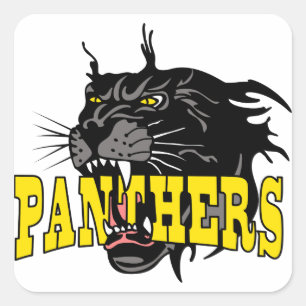Panthers Fyrkantigt Klistermärke