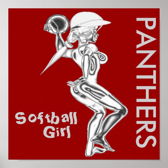 Panthers Softball Girl Poster (Framsidan)