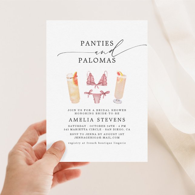 Panties & Palomas Möhippa Bachelorette Inbjudningar (Skapare uppladdad)
