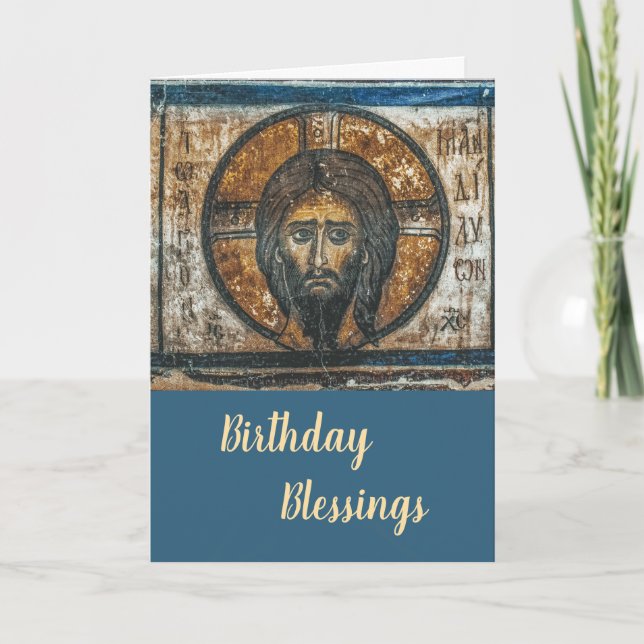 Pantocrator, Lord of All, Icon Birthday Kort (Framsida)