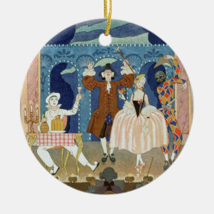 Pantomim arrangerar, illustrationen för 'Fetes Julgransprydnad Keramik