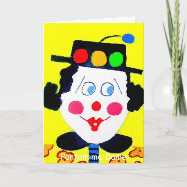 Pantomime Dame Card Kort (Framsida)