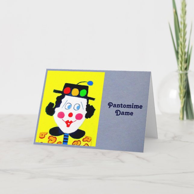Pantomime Dame Card Kort (Framsida)