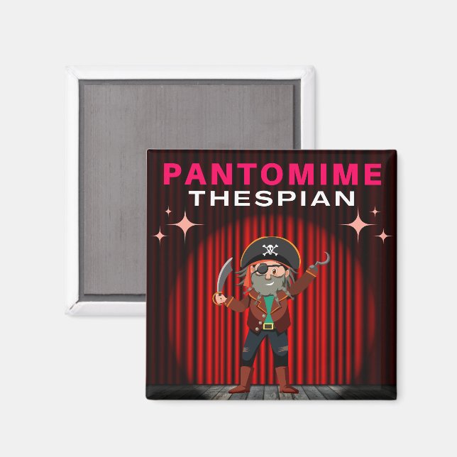 Pantomime Thespian - kapten Krok Magnet (Front/Back)