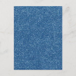 PANTONE Classic Blue med faux Glitter Vykort