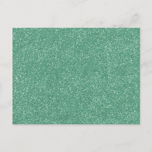 PANTONE Lucite-Grönt med faux Glitter Vykort (Framsida)