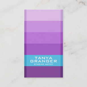 Pantone provkartalutning - lila visitkort