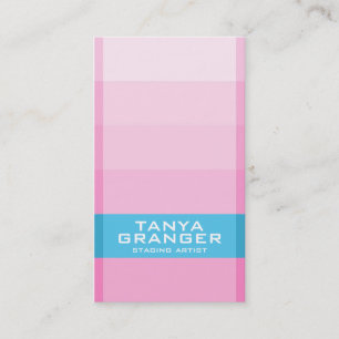 Pantone provkartalutning - rosa visitkort